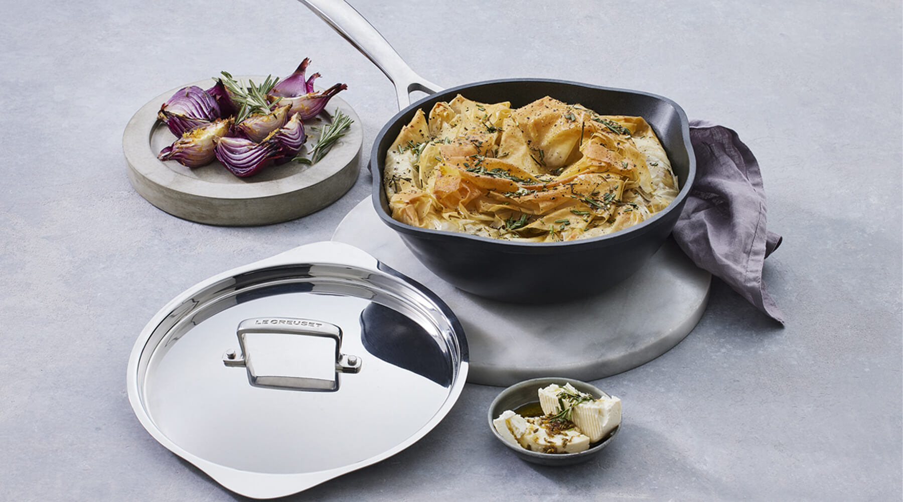 Le Creuset Sweet Potato, Sage and Feta Filo Pie Recipe – Potters Cookshop