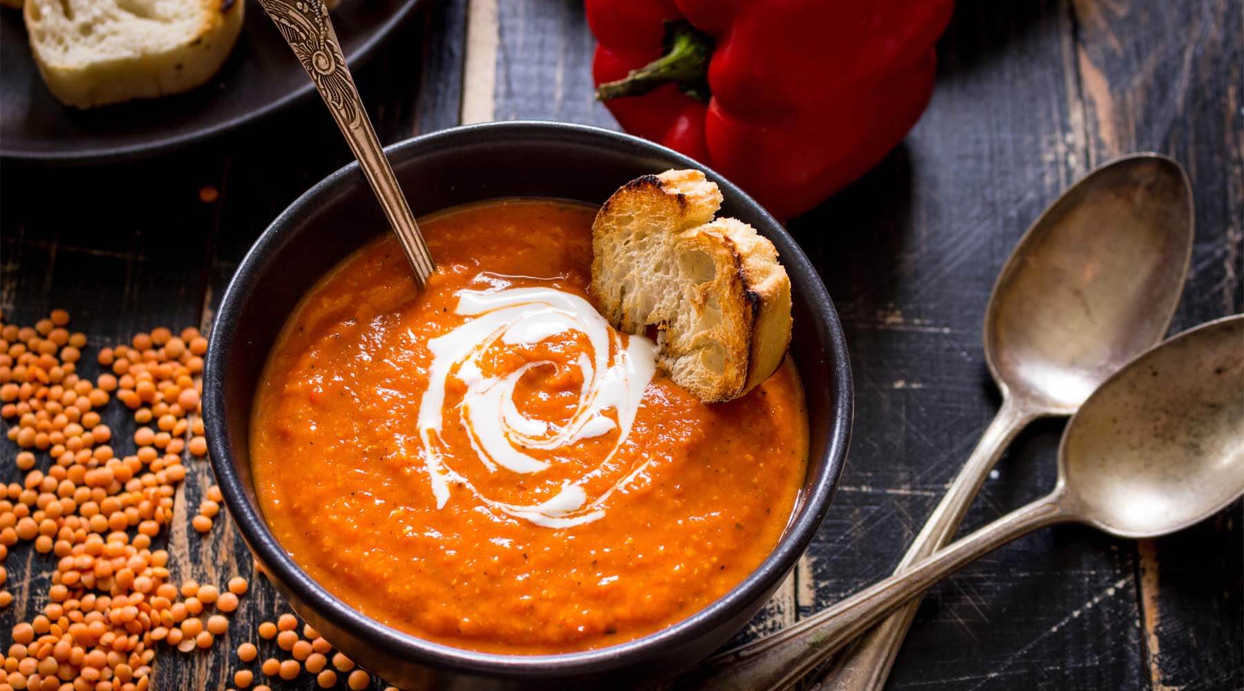Spicy Lentil Soup With Tomato Recipe Potters