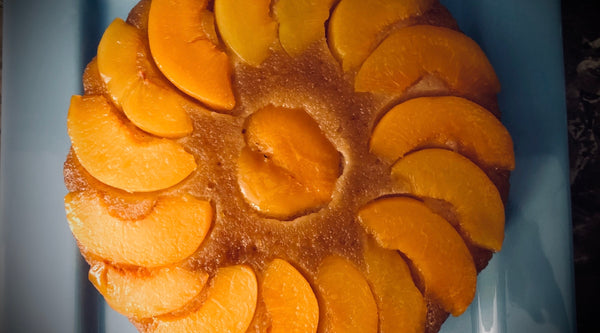 Potters Cookshop Recipe Blog: Vanilla & Peach Upside Down Cake