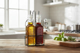 Kilner 0.3Ltr Set of 2 Oil Bottles & Metal Rack Set
