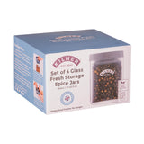 Kilner Fresh Storage Spice Jar Set - 4-Piece