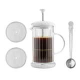 Price & Kensington 350ml Luxe Cafetière With Coffee Scoop - White