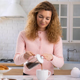 Price & Kensington 350ml Luxe Cafetière With Coffee Scoop - White