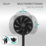 Duux Whisper Flex 2 Ultra Quiet Smart Fan With Remote Control - Black