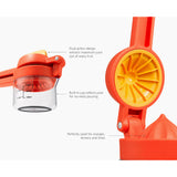 Joseph Joseph JuiceMax™ Dual-Action Citrus Press with Measuring Cup - Orange