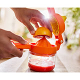 Joseph Joseph JuiceMax™ Dual-Action Citrus Press with Measuring Cup - Orange