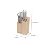 Joseph Joseph Elevate Fusion 5-Piece Knife & Scissor Set with Beechwood Block