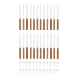 Tala Gold Glitter Candles with Holders - Pack of 24
