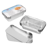 Tala 20cm x 11cm Foil Baking Containers with Lid -Pack of 10