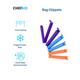 Chef Aid Pack of 6 Bag Clippets - Multicoloured