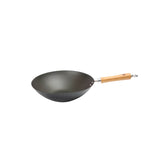 School Of Wok Pre-Seasoned Carbon Steel Flat Bottomed Wok - 27cm