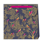 Sara Miller London Large Gift Bag - Birds - Smokey Blue