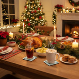 Denby Christmas Forest Sage Coasters - Set of 6