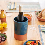 Dexam Sintra Glazed Terracotta Wine Cooler - Ink Blue