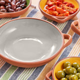 Dexam Sintra Large Glazed Terracotta Tapas Dish - Stone