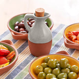 Dexam Sintra Glazed Terracotta Oil Drizzler - Stone