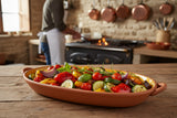 Dexam Sintra Glazed Terracotta 38cm x 14cm Oval Baking Dish - Ochre