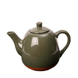 Dexam Sintra Glazed 1200ml Terracotta Teapot - Olive Green