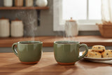 Dexam Sintra Glazed 350ml Terracotta Mug - Olive Green