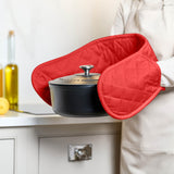 Dexam Love Colour Cotton Double Oven Gloves - Scarlet