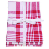 Dexam Love Colour Set of 3 Extra Large Tea Towels - Scarlet