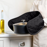 Dexam Love Colour Cotton Double Oven Gloves - True Black