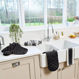 Dexam Love Colour Cotton Double Oven Gloves - True Black