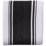 Dexam Love Colour Cotton Striped Tea Towel - True Black