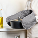 Dexam Love Colour Cotton Double Oven Gloves - Slate Grey