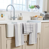 Dexam Love Colour Set of 3 Extra Large Tea Towels - Slate Grey