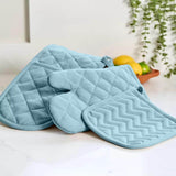 Dexam Love Colour Cotton Double Oven Gloves - Duck Egg