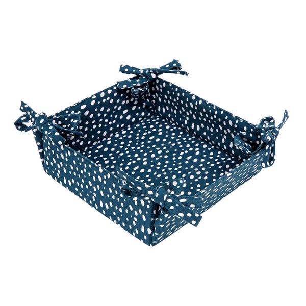 Dexam Sintra Recycled Cotton Spotted Bread Basket - Ink Blue