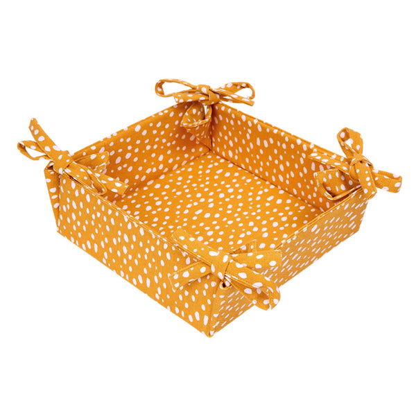 Dexam Sintra Recycled Cotton Spotted Bread Basket - Ochre