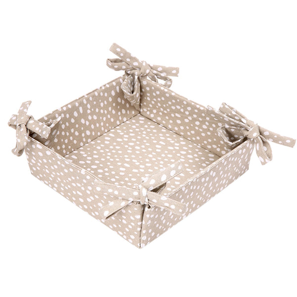 Dexam Sintra Recycled Cotton Spotted Bread Basket - Stone