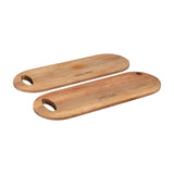Denby James Martin 42cm Long Oblong Wood Serving Board - Set of 2