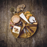 Denby James Martin 3-Tier Round Wooden 4-Piece Cheese Board Set