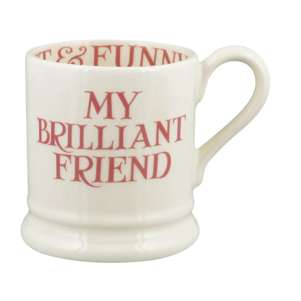 Emma Bridgewater Pink Toast Half Pint Mug - My Brilliant Friend