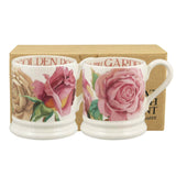 Emma Bridgewater Set Of 2 Half Pint Mugs - Roses All My Life