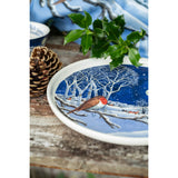Emma Bridgewater Christmas 28cm Flat Serving Platter - Midnight Robin