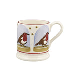 Emma Bridgewater Festive Half Pint Mug - Robin Snow Globe