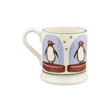 Emma Bridgewater Festive Half Pint Mug - Penguin Snow Globe