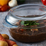 Mason Cash Classic Round Glass 2 Litre Casserole Dish with Lid