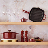 Le Creuset Signature 26cm Cast Iron Square Grillit - Garnet