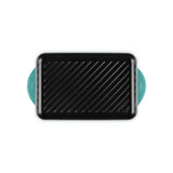Le Creuset Traditional 32cm Cast Iron Rectangular Grill - Bleu Riviera
