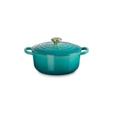 Le Creuset Signature Cast Iron 20cm Round Casserole - Bleu Riviera