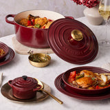 Le Creuset Signature Cast Iron 20cm Round Casserole - Garnet