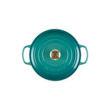Le Creuset Signature Cast Iron 22cm Round Casserole - Bleu Riviera