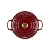 Le Creuset Signature Cast Iron 22cm Round Casserole - Garnet