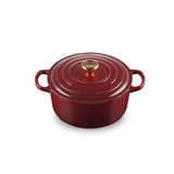 Le Creuset Signature Cast Iron 22cm Round Casserole - Garnet