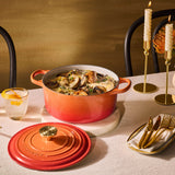 Le Creuset Limited Edition Signature Cast Iron 3-Piece Casserole Dish Set - Flamme Doree